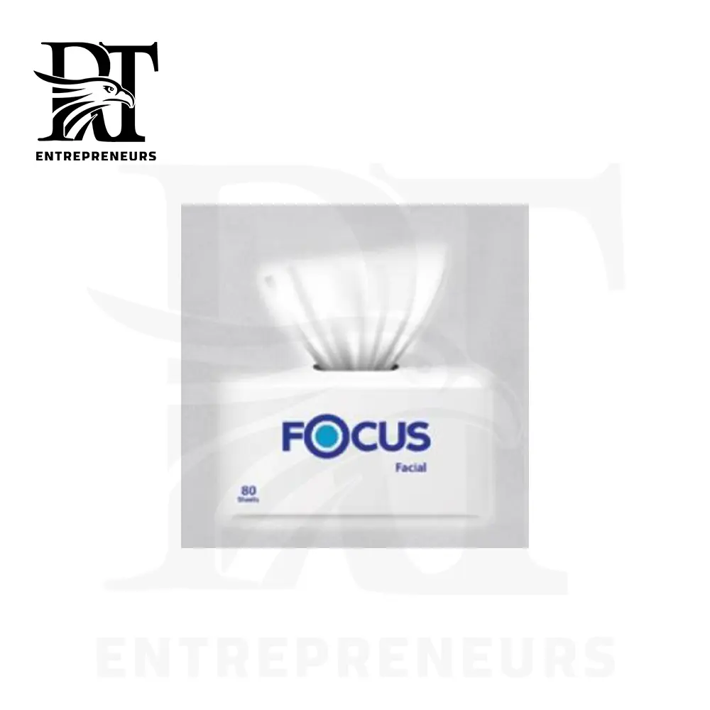 Focus Facial Tissues - 80 Sheets (40 Pulls, Double Layers)