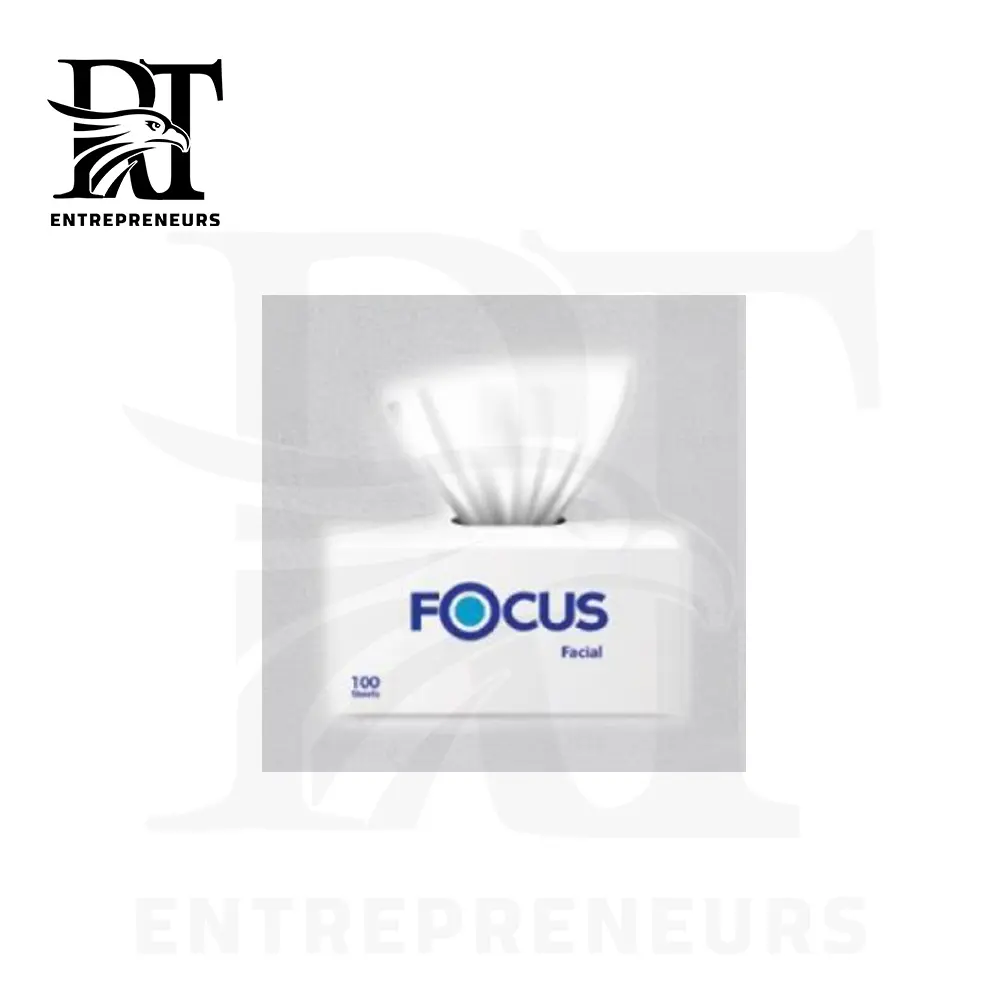 Focus Facial Tissues – 100 Sheets, 50 Pulls, Double Layers