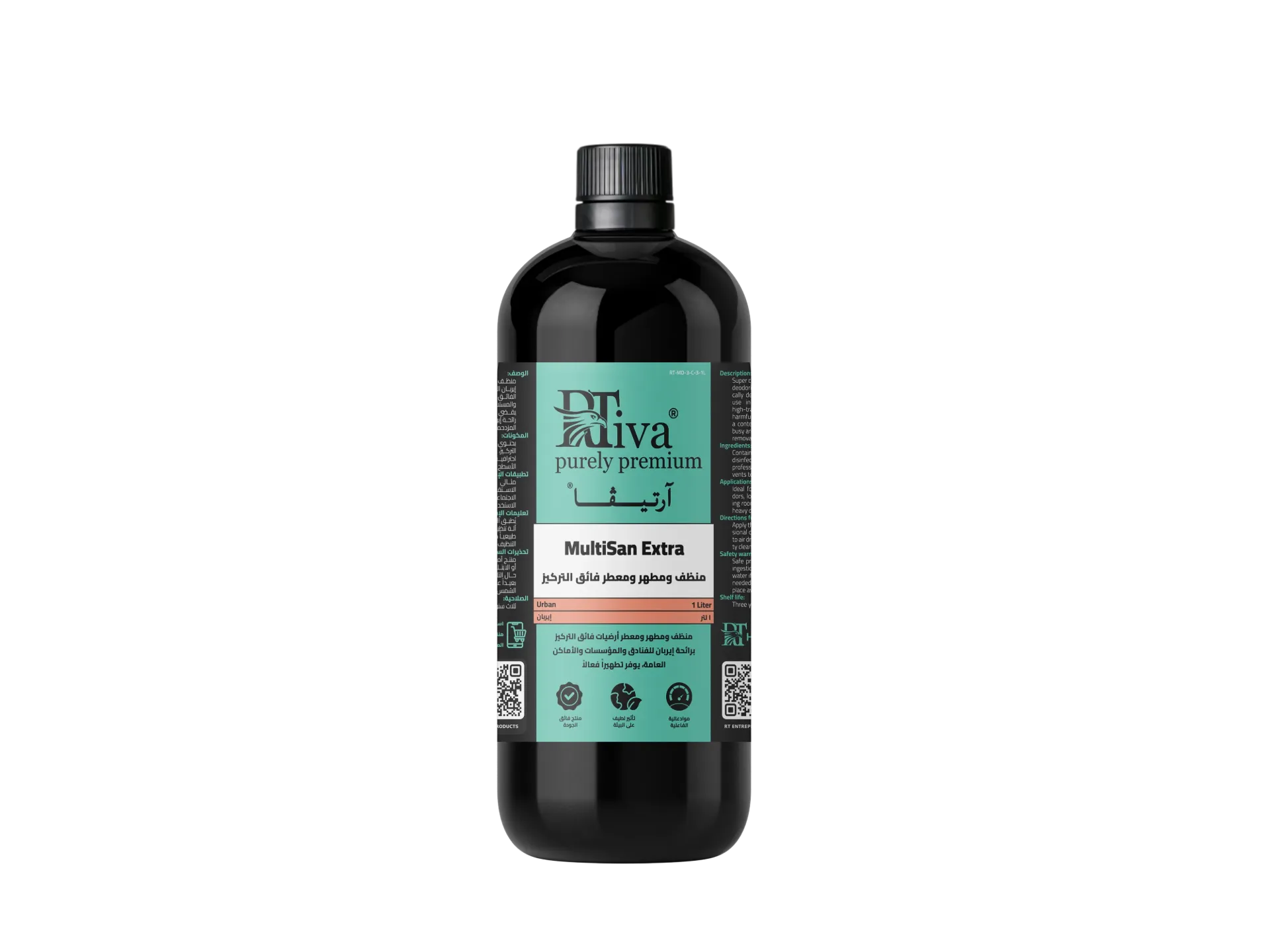 [1RT-MD-3-C-3-1L] Rtiva MultiSan Extra Urban – منظف ومطهر ومعطر أرضيات إيربان فائق التركيز (آرتيڤا) (١ لتر)