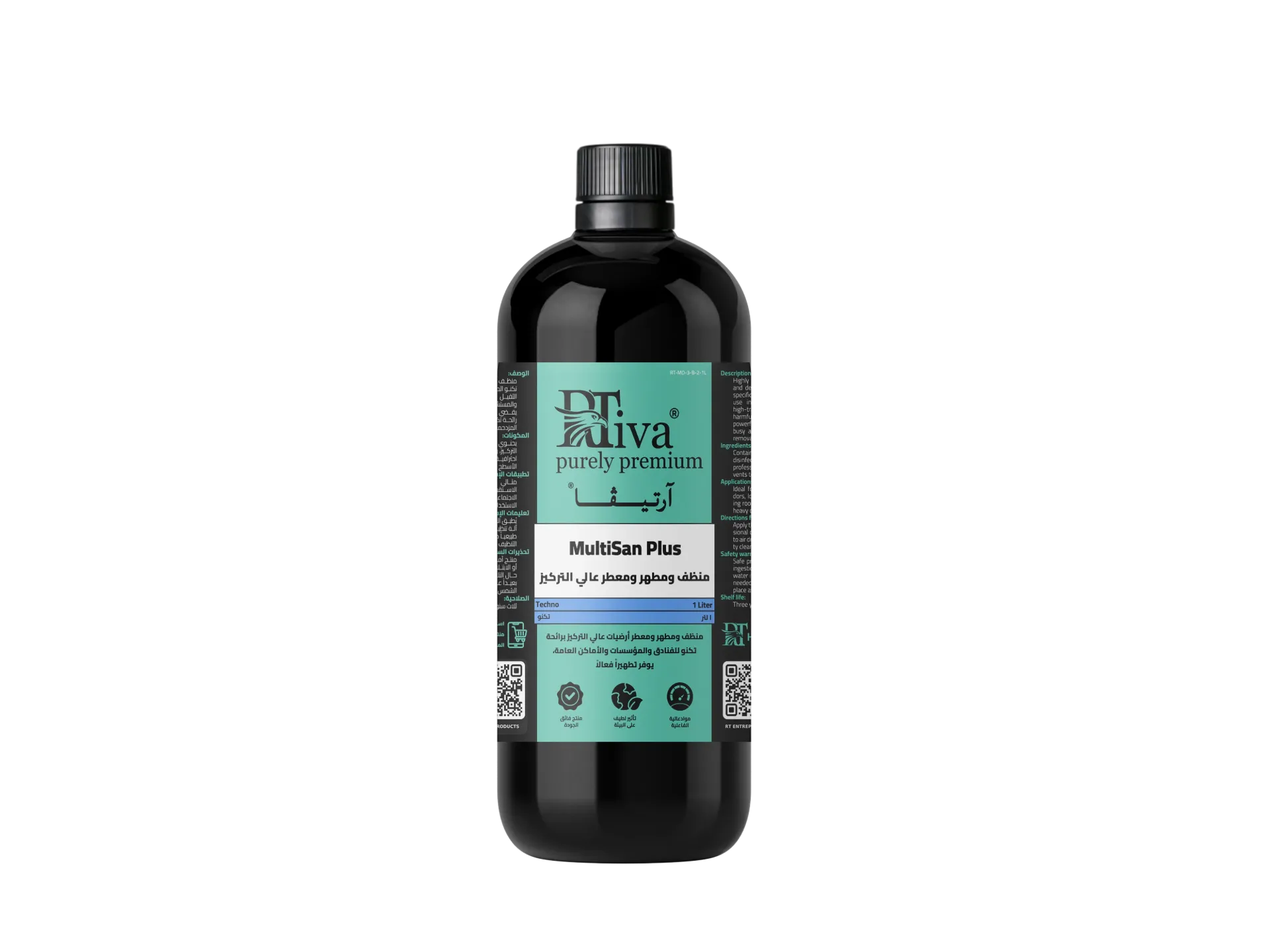 [1RT-MD-3-B-2-1L] Rtiva MultiSan Plus Techno – Highly Concentrated Techno Floor Cleaner Disinfectant (1 L)