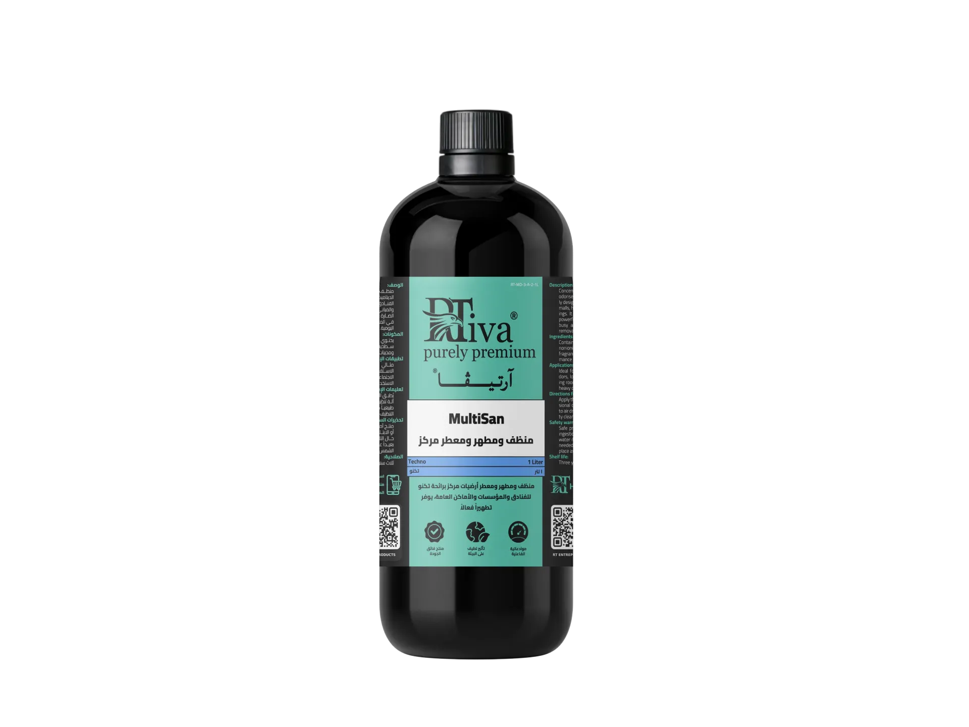 [1RT-MD-3-A-2-1L] Rtiva MultiSan Techno – منظف ومطهر ومعطر أرضيات تكنو مركز (آرتيڤا) (١ لتر)