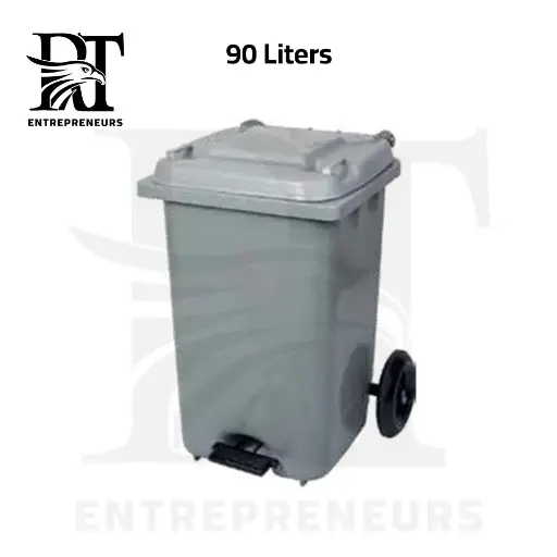 90L Wheeled Garbage Bin with Pedal