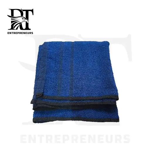 Blue floor towel