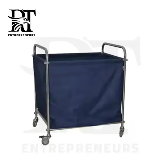 Laundry Trolley with Stainless Steel Frame & Wheels